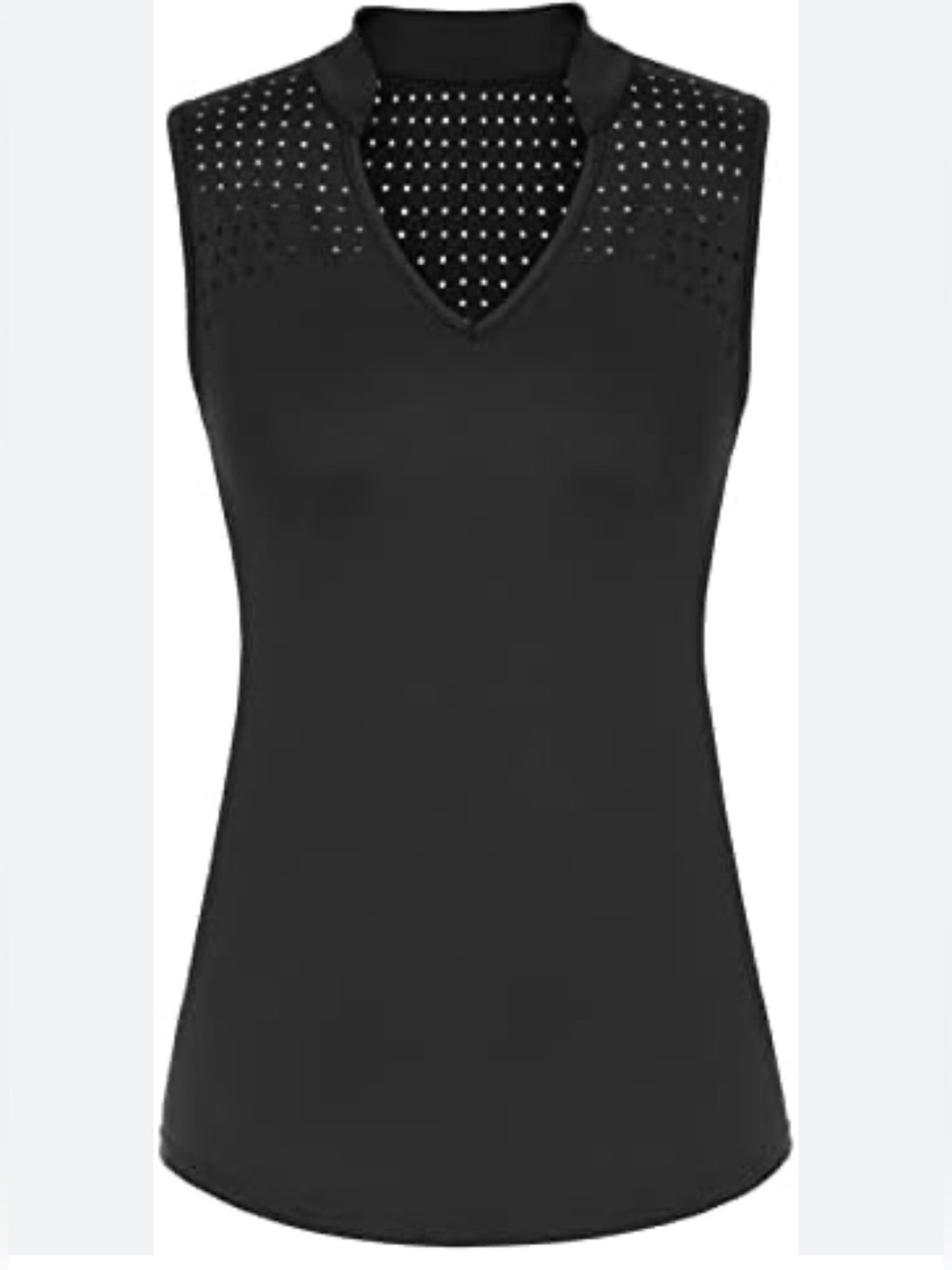 New with tags Size Small Sleeveless V-Neck Studded Black Tank Top